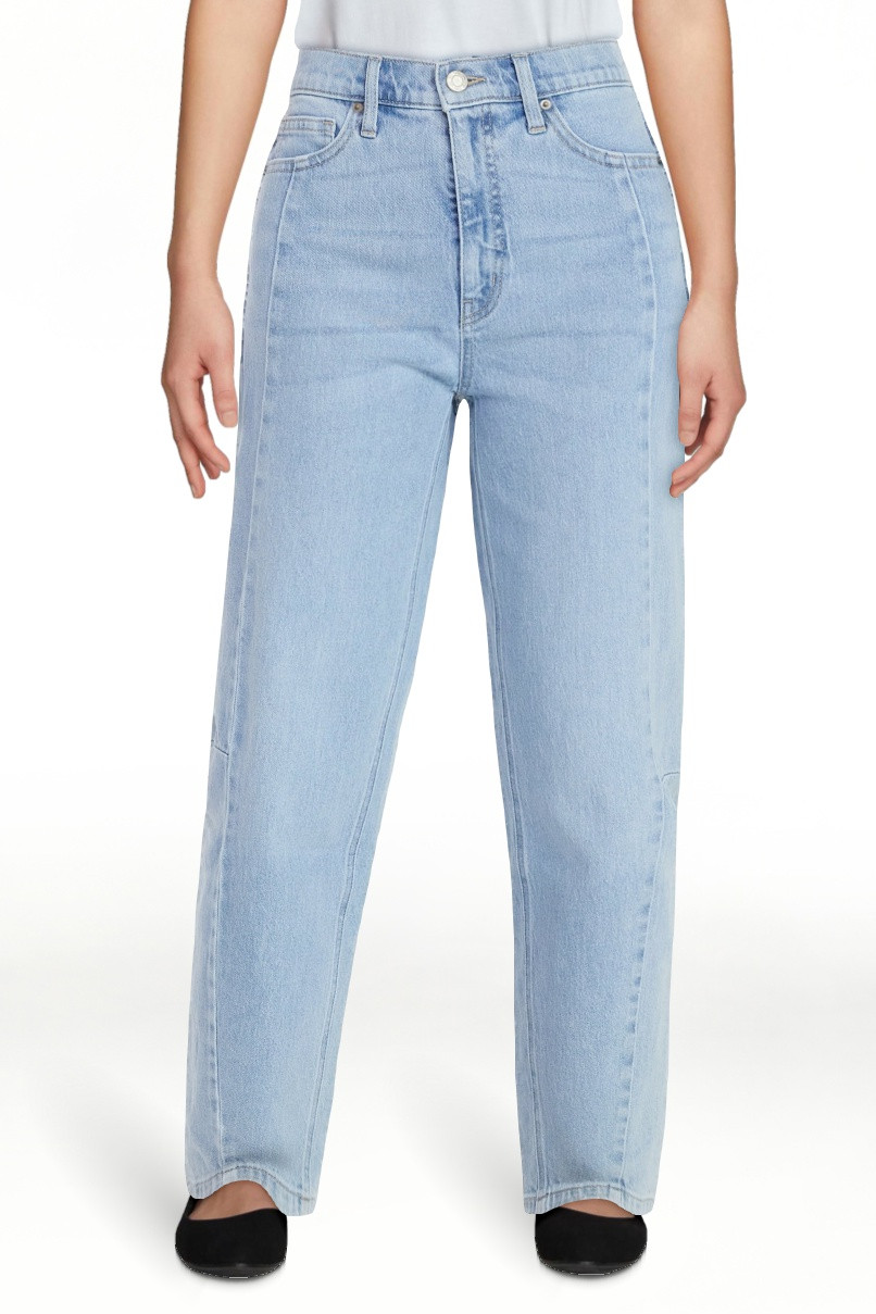 Time and Tru Women's High Rise Barrel Jeans, 28" Inseam, Sizes 0-20 | Walmart (US)