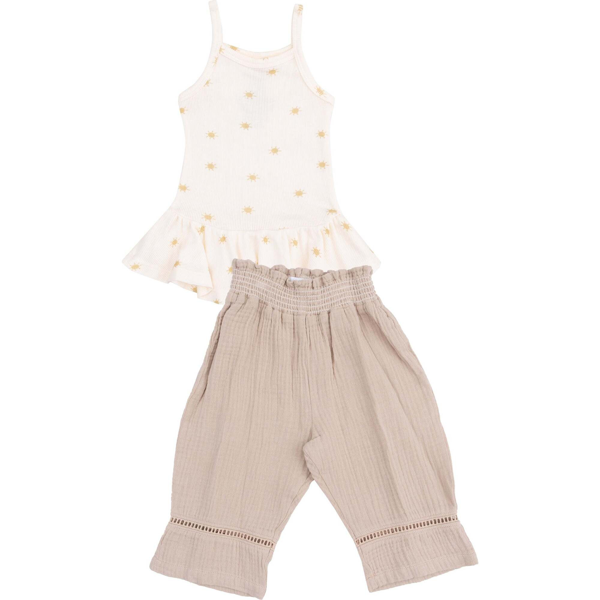 Peplum Tank and Smocked Waist Pants, Simple Suns | Maisonette