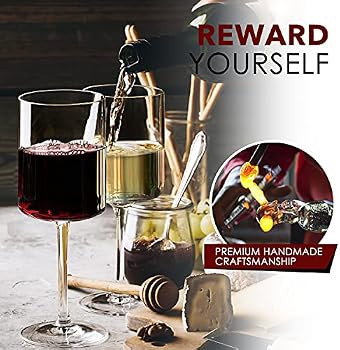 Chouggo Wine Glasses Set of 6, Mother’s Day Gifts, Hand Blown Crystal Red Wine or White Wine Gl... | Amazon (US)