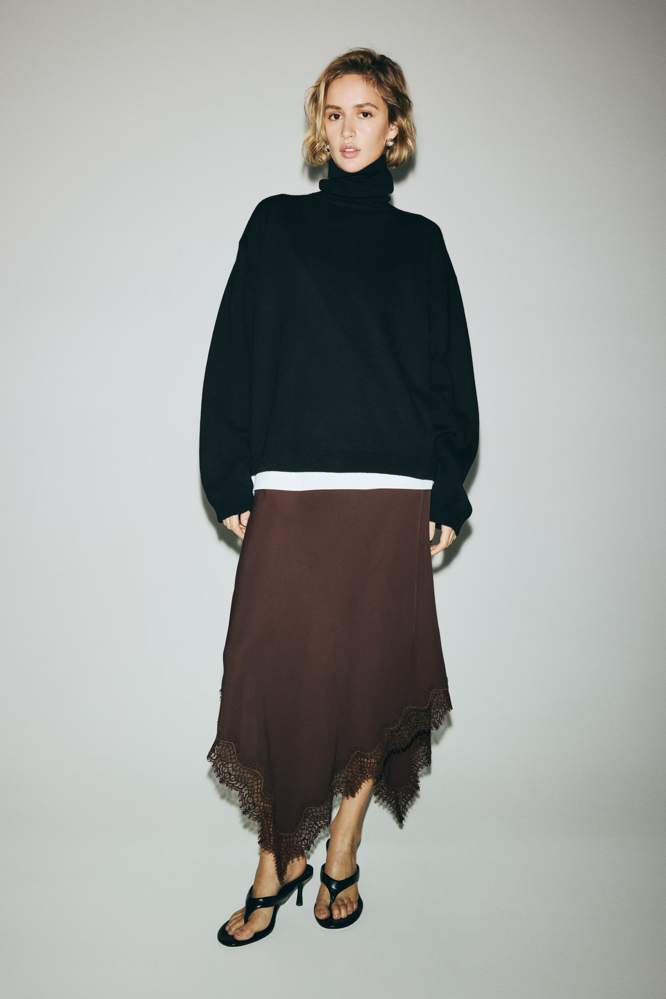 Asymmetric Viscose Satin Skirt | H&M (US + CA)
