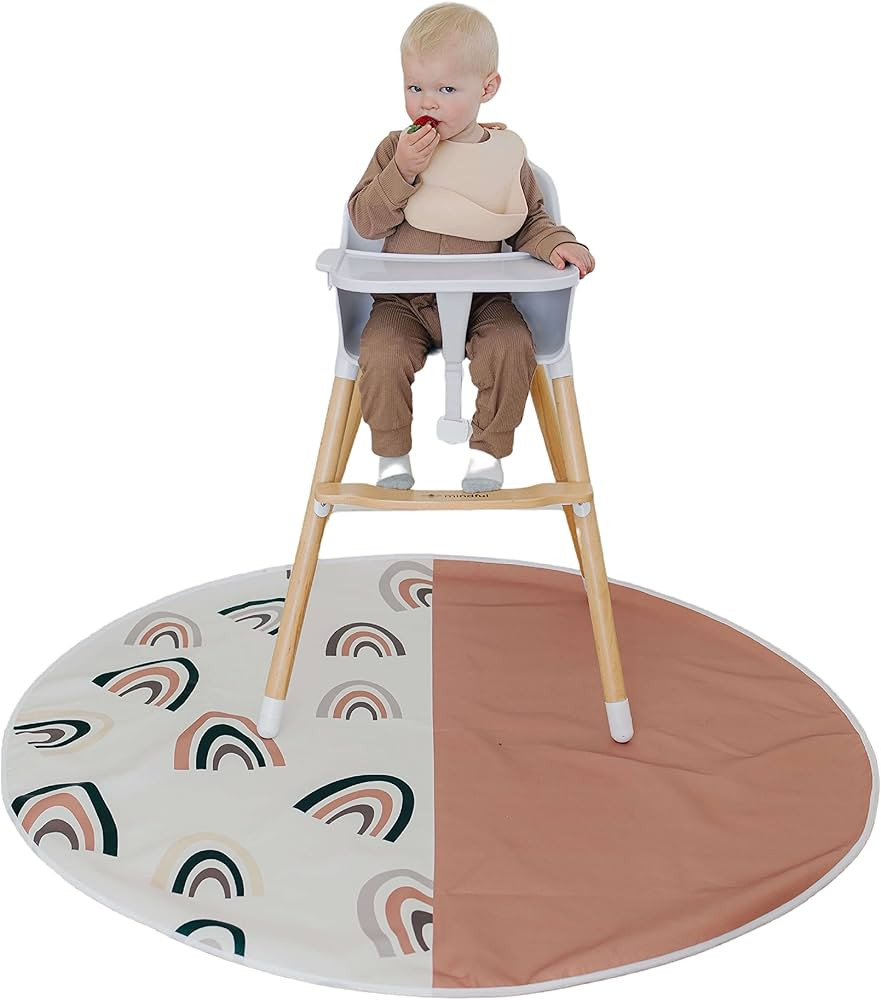 3-in-1 Splat Mat for High Chair, Waterproof & Non-Slip Baby Feeding Mat, Large Coverage, Easy to ... | Amazon (US)