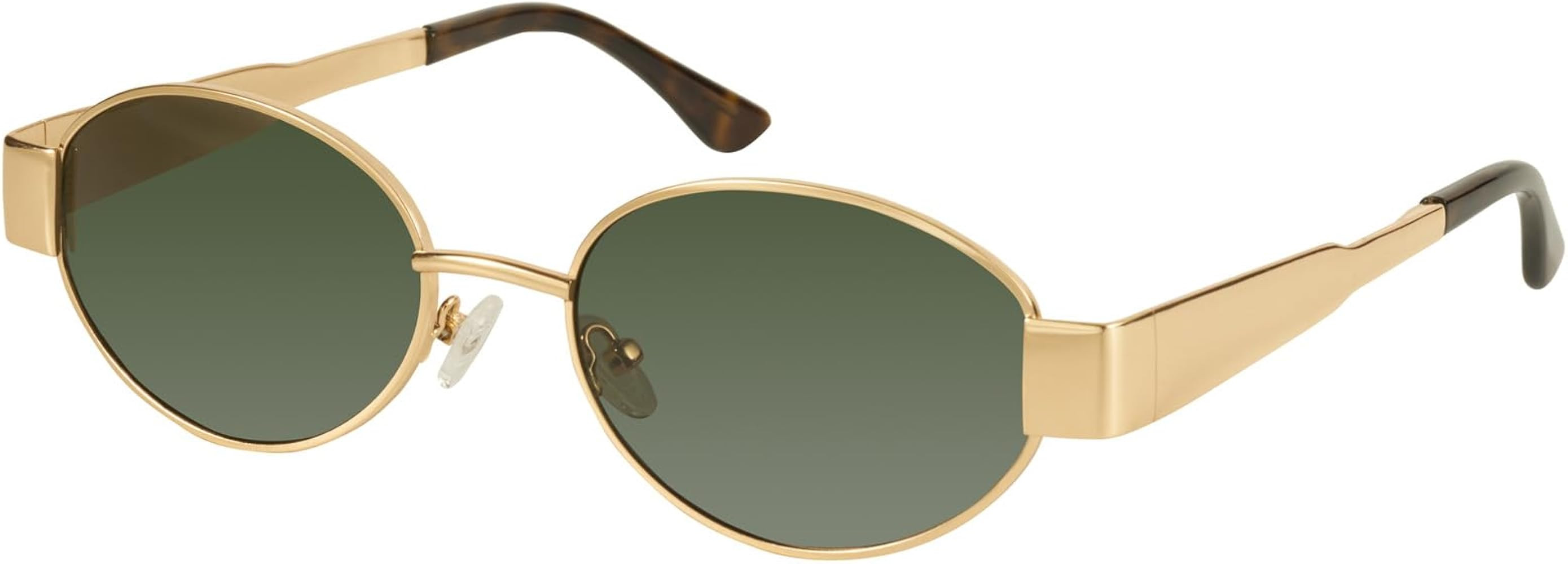 mosanana Retro Designer Oval Metal Sunglasses for Women Trendy Style MS52364 | Amazon (US)