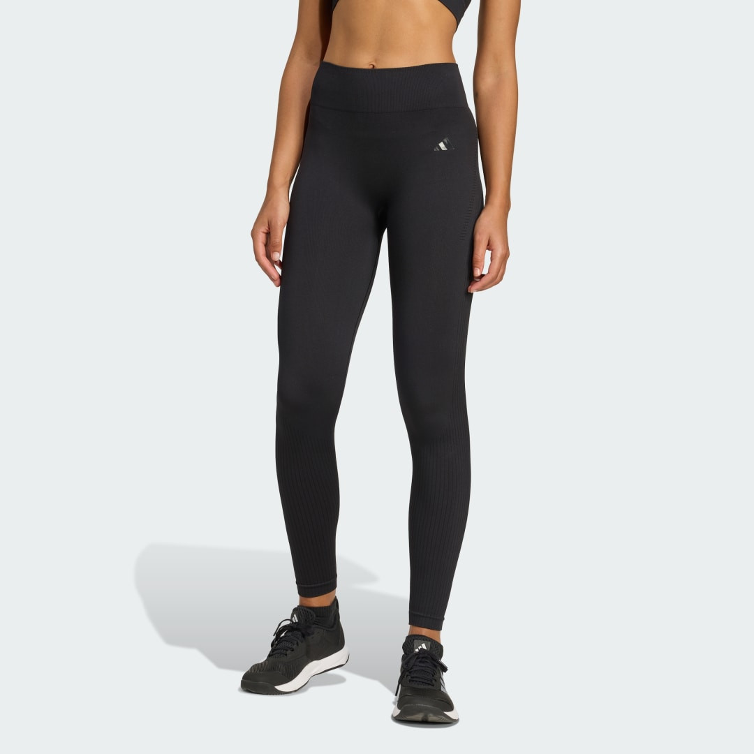 adidas Workout Essentials Full-Length Knit Leggings Black L - Womens Workout Pants | adidas (US)