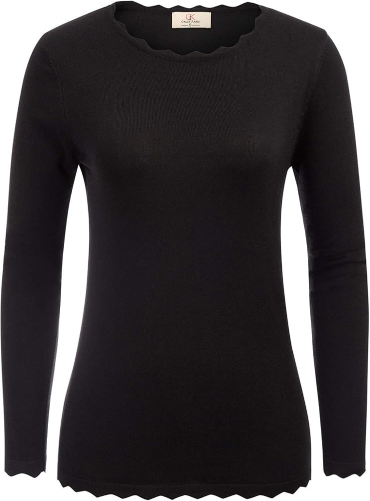 Women's High Stretchy Long Sleeve Pullover Sweater Blouse Top | Amazon (US)