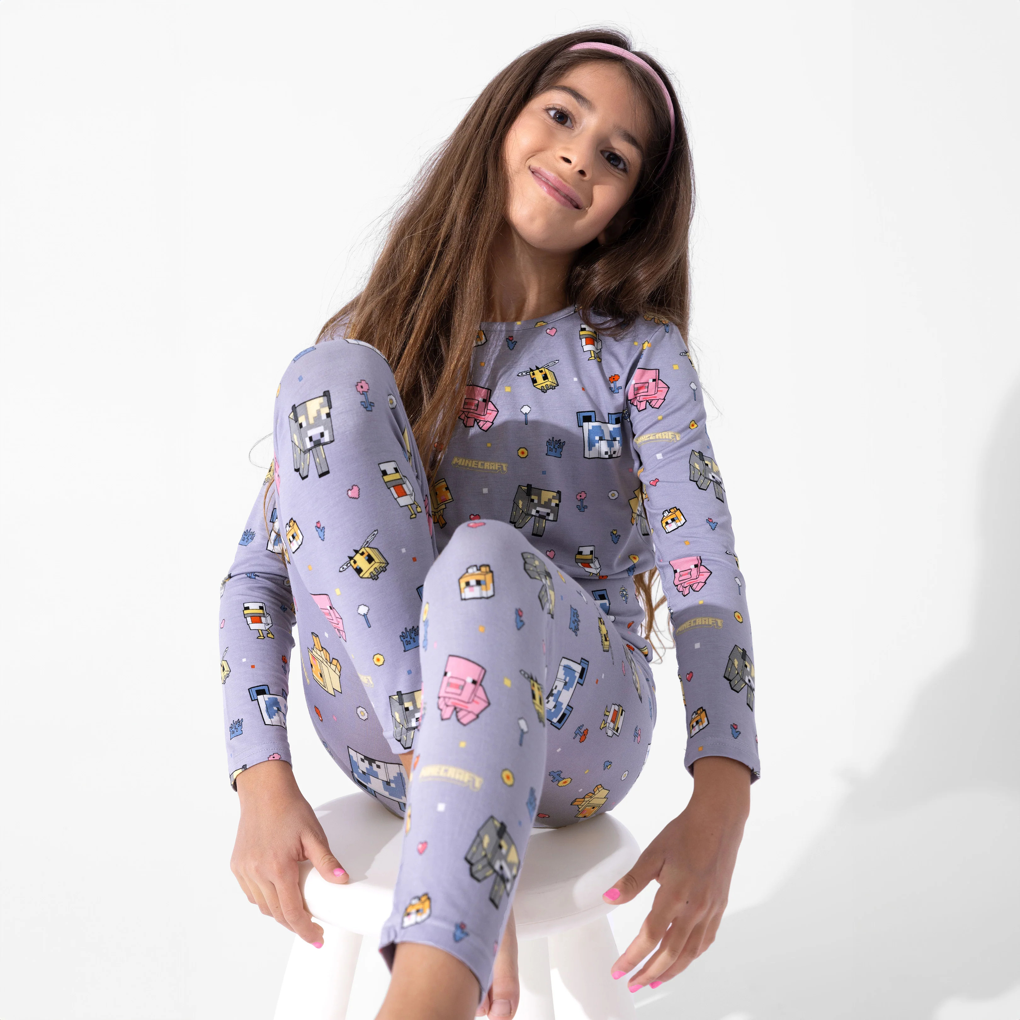 Minecraft Pixel Pals Bamboo Kids Pajamas | Bellabu Bear
