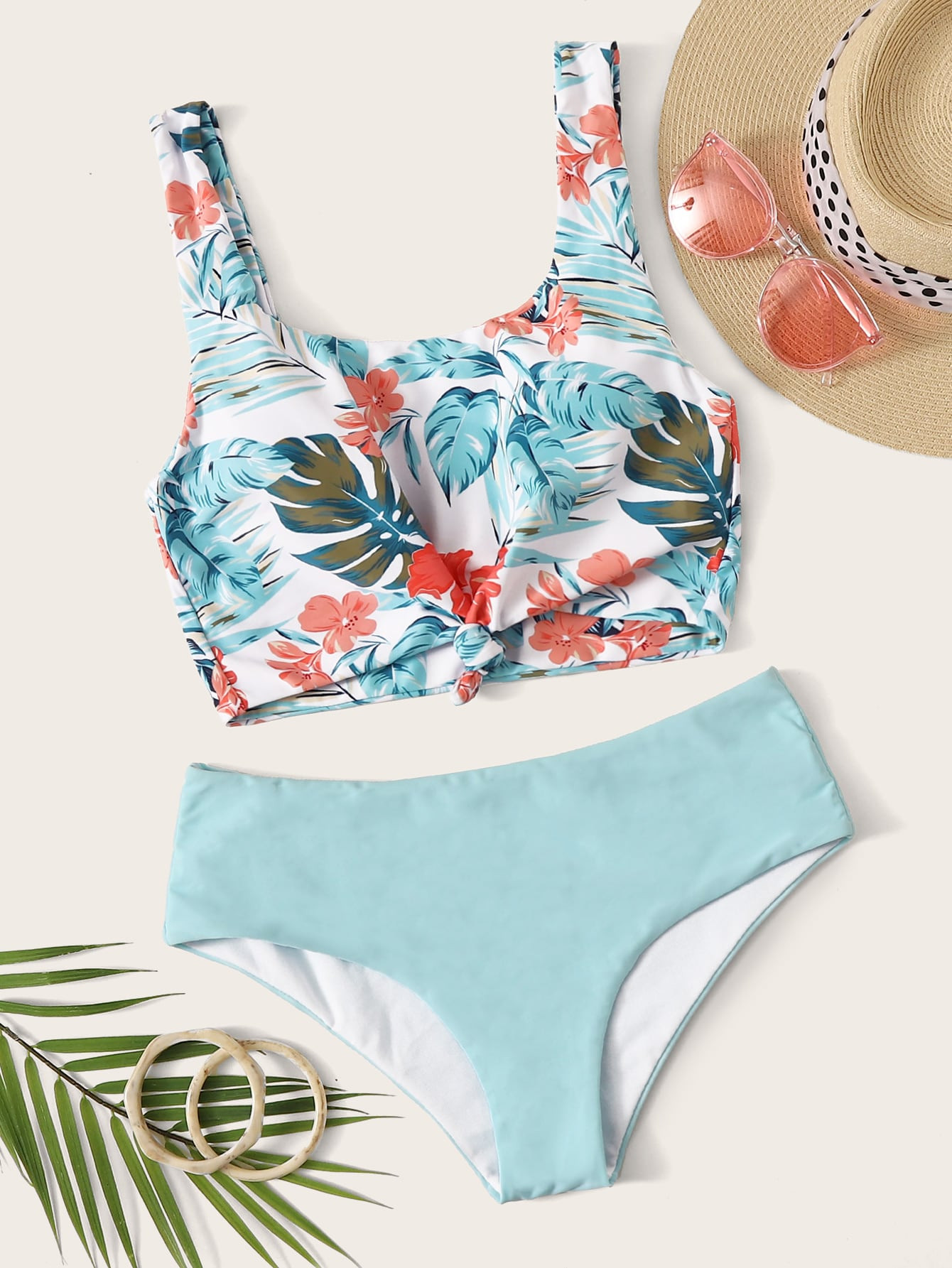 Tropical Print Bikini Swimsuit | SHEIN