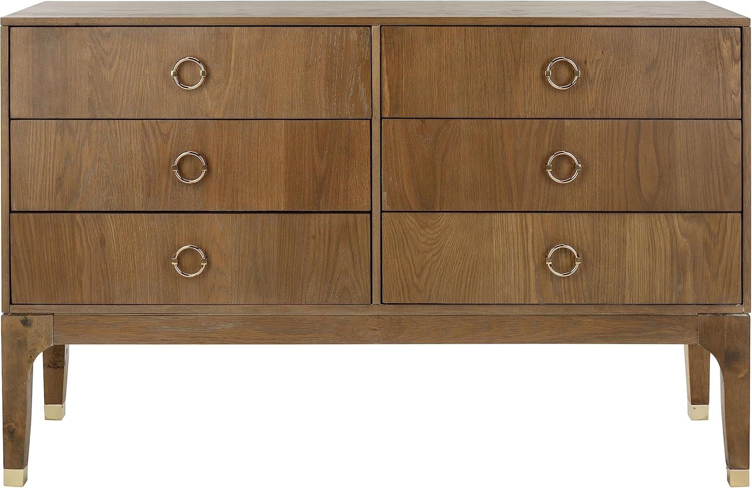 Safavieh Couture Home Lorna Rustic Oak 6-drawer Dresser | Amazon (US)
