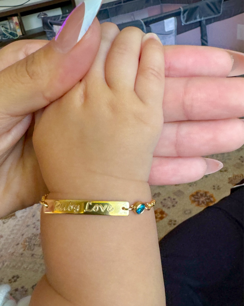 Obsessed with this name bracelet for my 7-month old not even has her birthstone! 

#LTKBaby #LTKKids