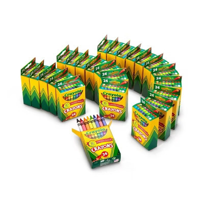 Crayola 24 Packs of 24ct Crayons Bulk 576ct, Classroom Must Haves for Teachers, Kids School Supplies, Individual Packs | Target
