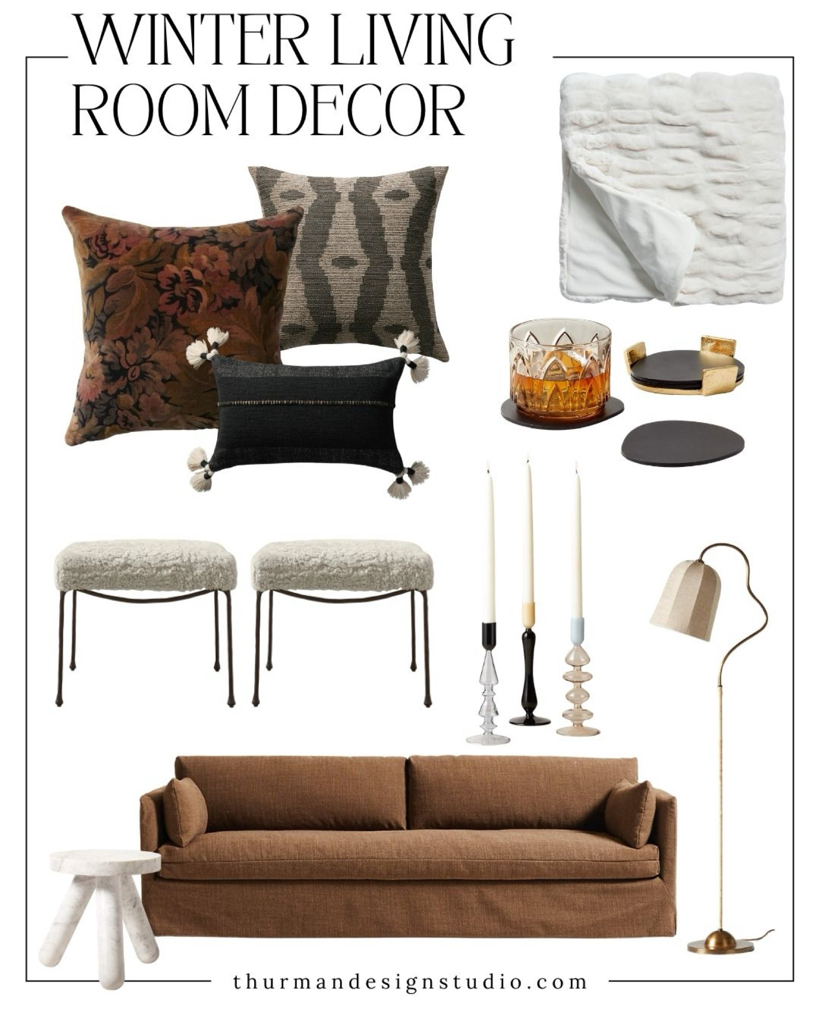 As the temperatures drop, it’s time to bring warm and inviting touches into your space! Here’s how to create a cozy winter retreat:
 
🛋️ Layer Your Couch: Add soft, textured throw blankets and plush pillows in neutral tones or rich winter hues like deep greens, burgundies, and creams.
✨ Warm Lighting: Swap bright lights for cozy glow! Add table lamps with warm-toned bulbs and incorporate string lights or candles for a magical touch.
🌿 Seasonal Accents: Decorate with natural elements—think pinecones, evergreen sprigs, or faux fur throws—to evoke a winter wonderland.
 
Your home will feel like the perfect spot to snuggle up with 
a book and a cup of hot cocoa or cocktail!

#LTKHome #LTKSeasonal #LTKU