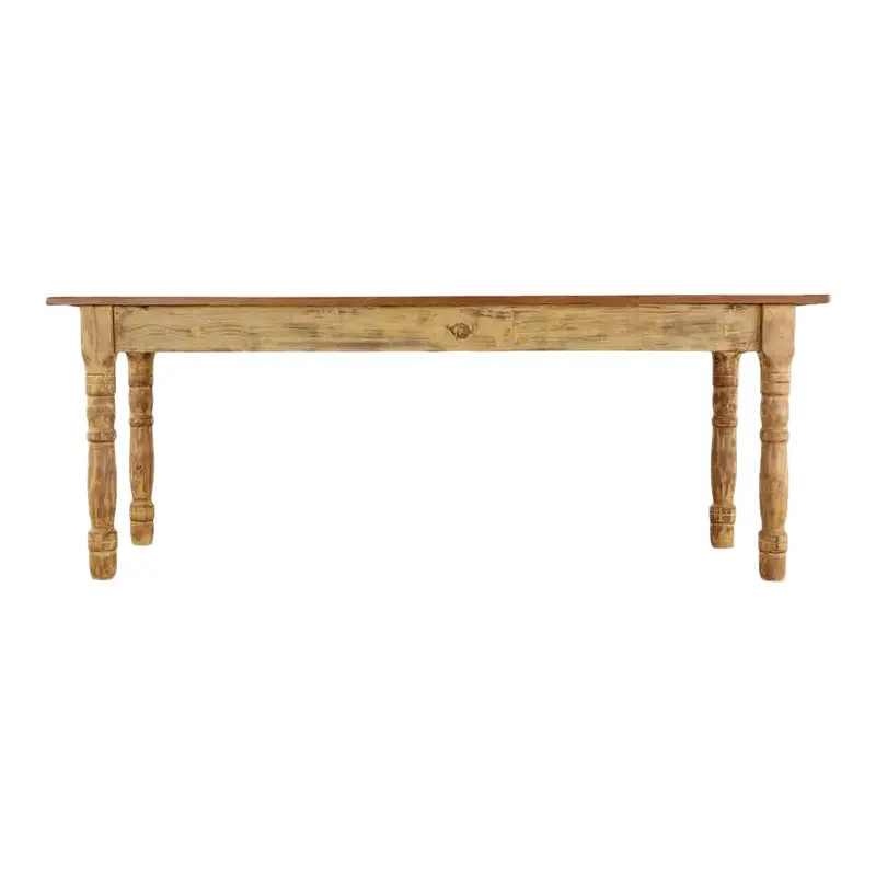 American Pine Barnwood Painted Farmhouse Dining Table | Chairish
