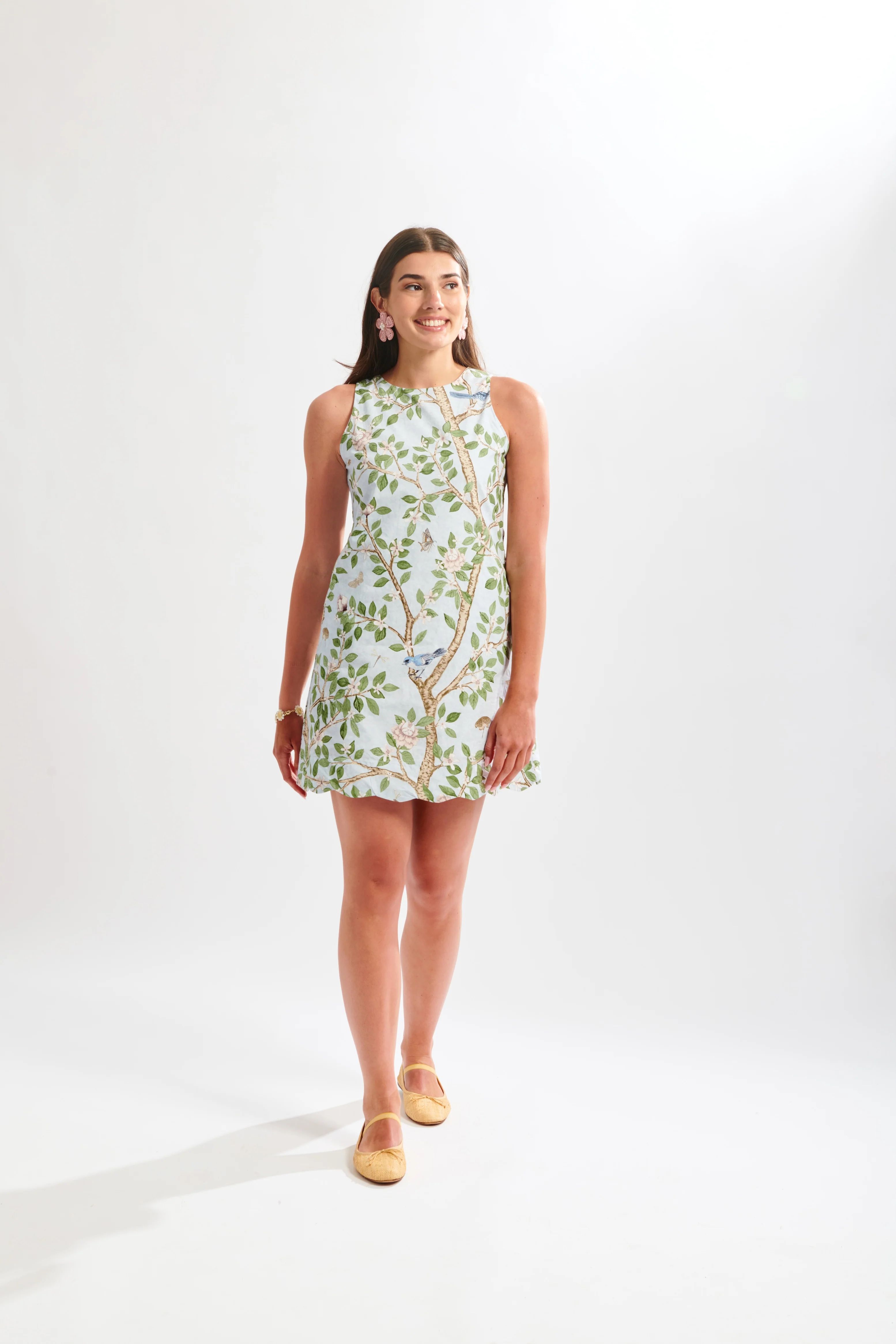 Quinn Mini Dress | Blue Elsie's Garden | Kathleen Maeve