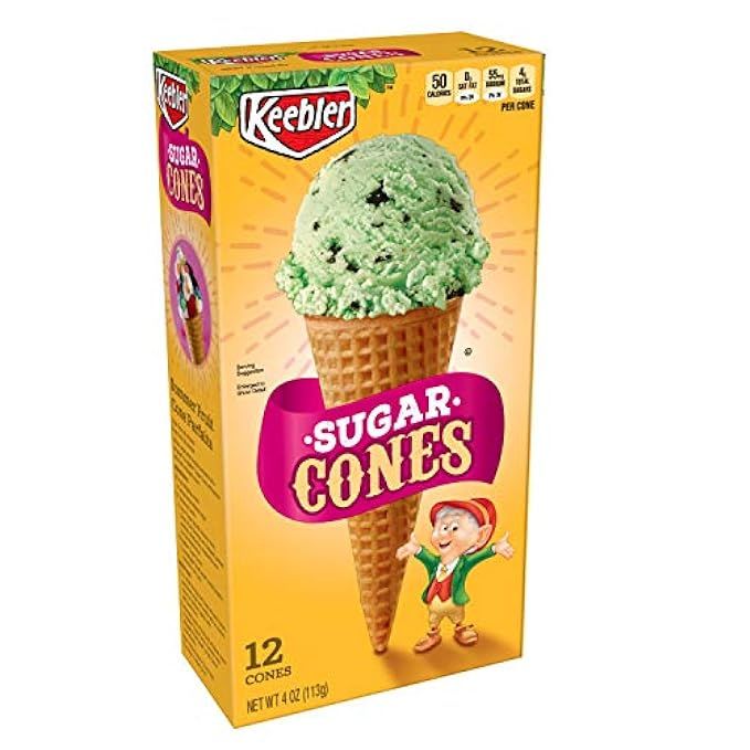 Keebler Ice Cream Cones, Sugar Cones, 4 oz (12 Count) | Amazon (US)