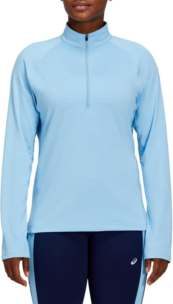 ASICS Women's Women's 1/4 Zip Long Sleeve Pullover Apparel, S, Arctic Sky Spacedye | Amazon (US)