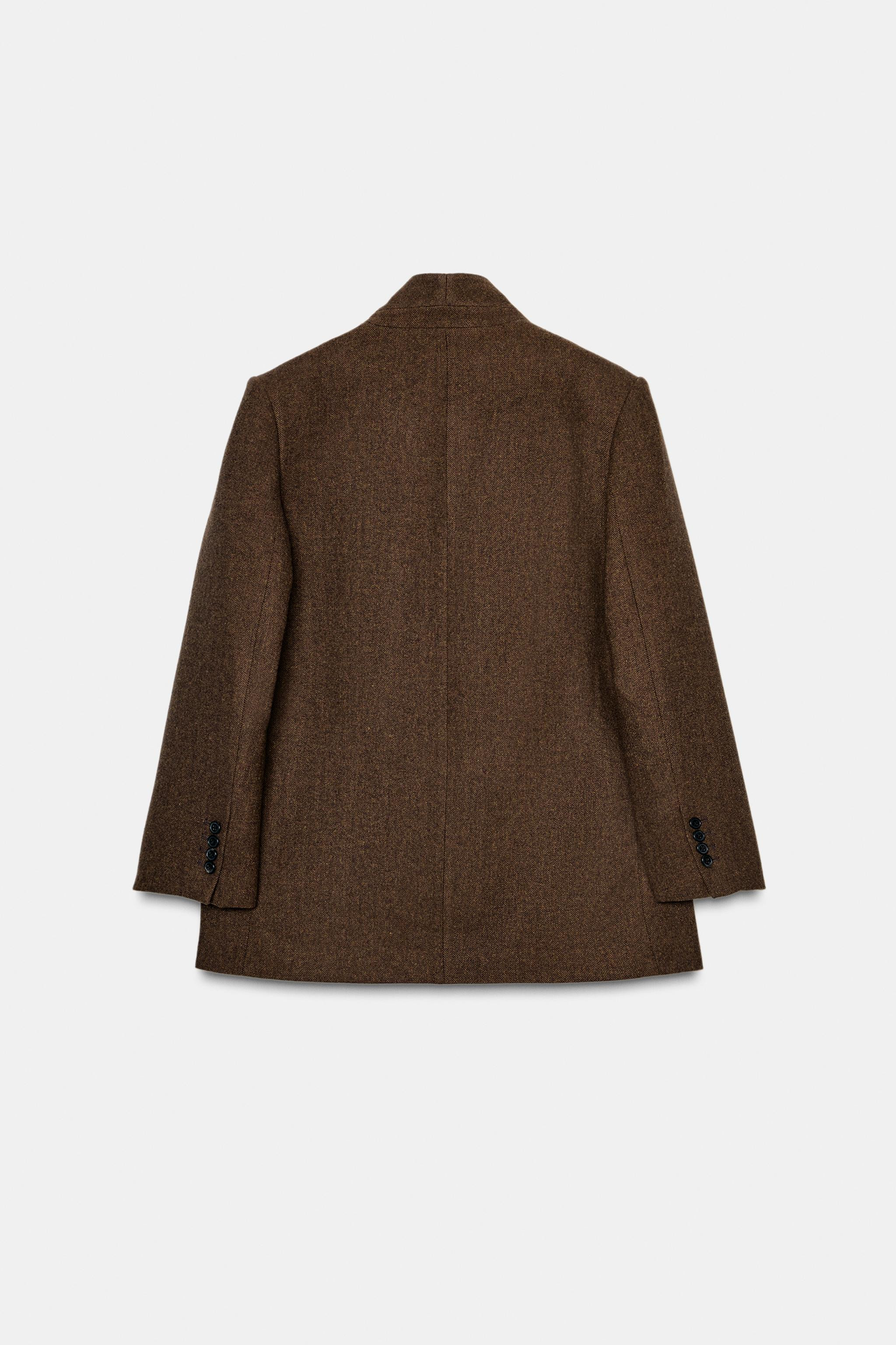 HERRINGBONE WOOL BLEND BLAZER ZW COLLECTION | Zara UK