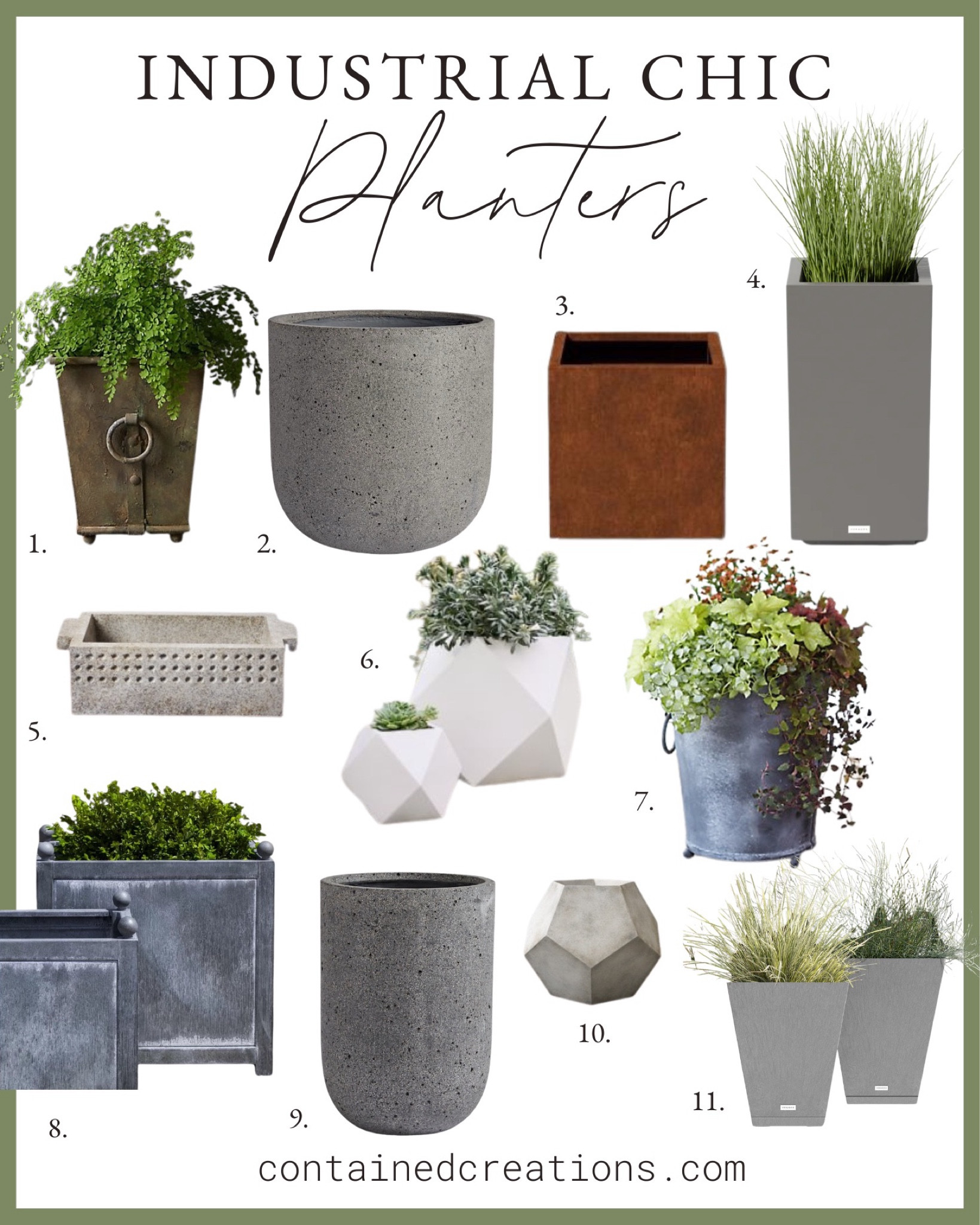🖤Industrial Elegance: Metal, faux concrete, and minimalist shapes steal the show with this trend. 🌿Pair these planters with bold foliage, or soften the look with delicate flowers.

#LTKSeasonal #LTKHome #LTKStyleTip