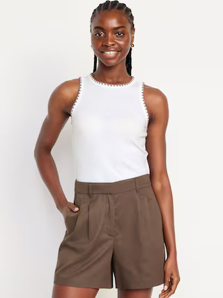 High-Neck Crop Tank Top | Old Navy (US)