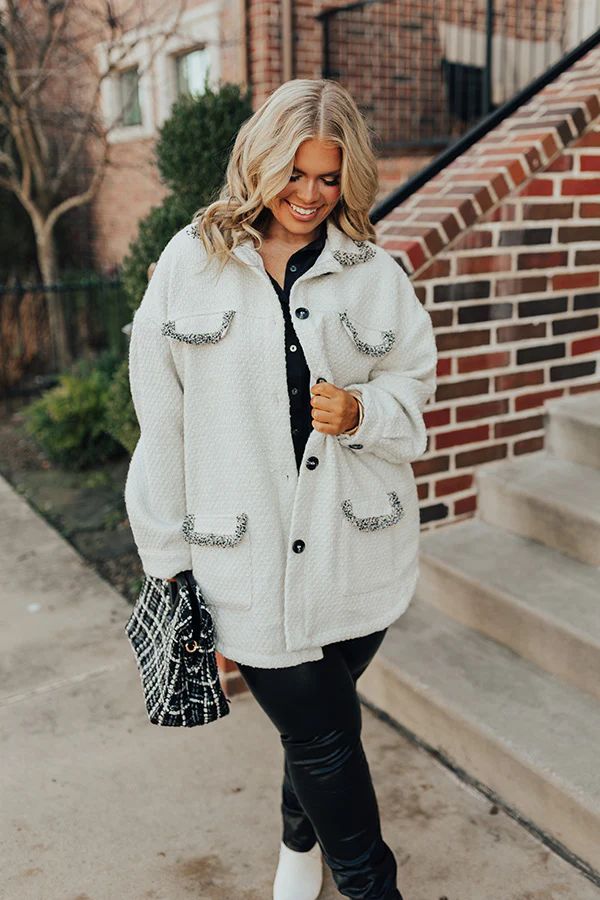 Comfy Glam Tweed Jacket Curves | Impressions Online Boutique