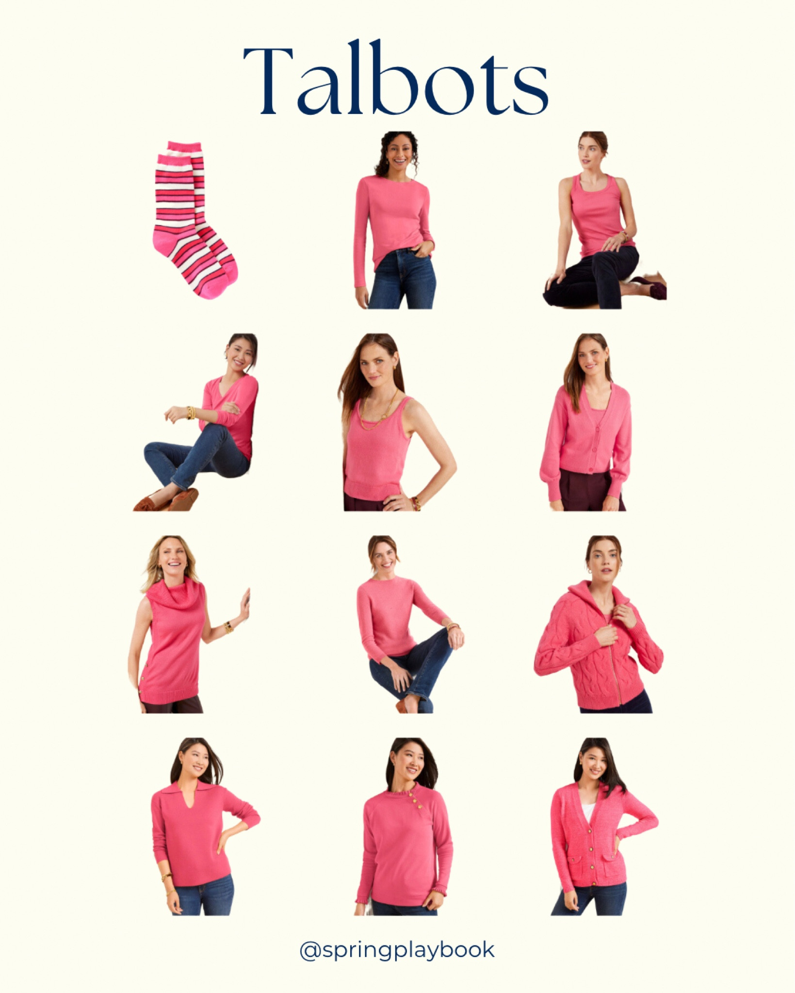 Honeysuckle at Talbots: sweaters with gold hardwear, tanks, trouser socks

#createdcolorful #createdcolorfulspring #hocspring #tcispring

[based on stock photos]

#LTKstyletip #LTKover40 #LTKworkwear