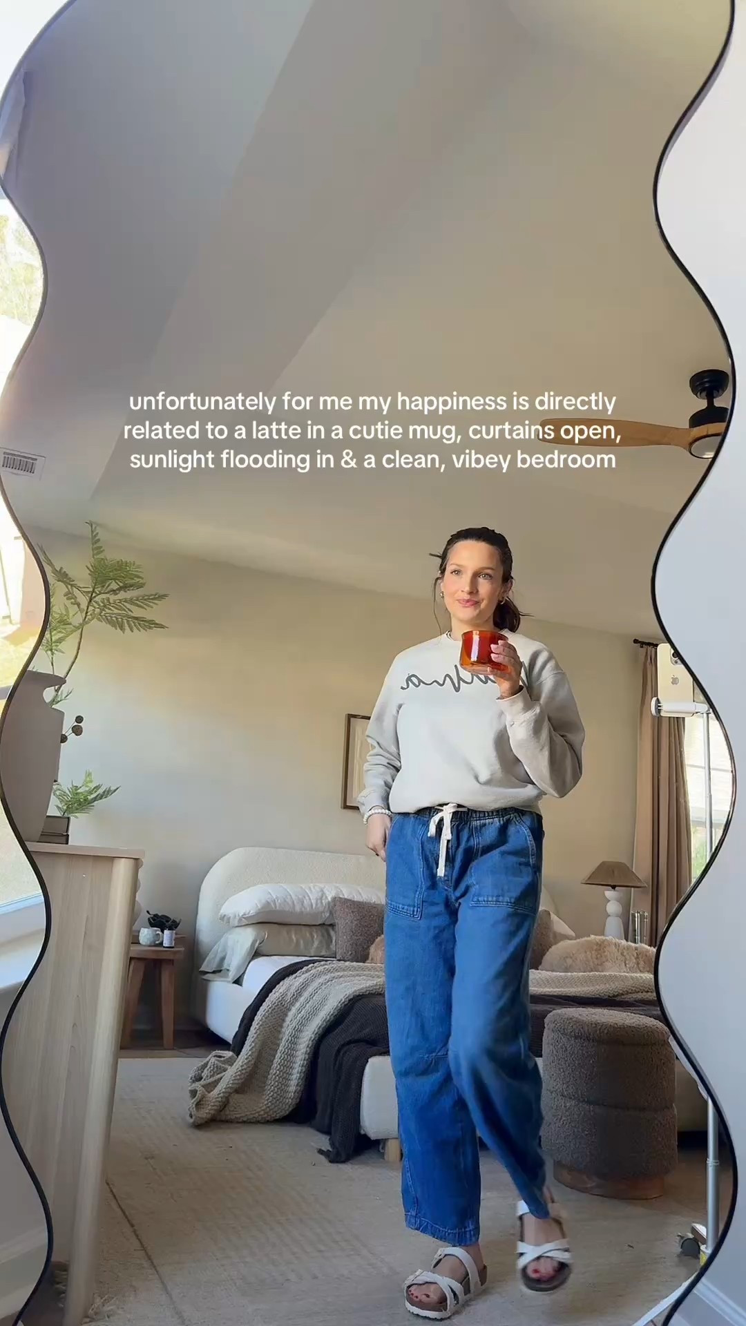 Organic modern bedroom vibes with a latte in one hand!!

Neutral bedroom goals ✨ Creating a cozy, inviting space with warm textures, natural wood tones, and soft layers. This wooden bench is perfect for adding character and function to a bedroom corner, and I’m obsessed with the textured wall art! Linking all the details for this minimal, cozy aesthetic. #BedroomDecor #NeutralHome #CozyMinimalist #InteriorInspo #LTKhome #LTKdecor #NeutralAesthetic #RusticModern

#LTKHome