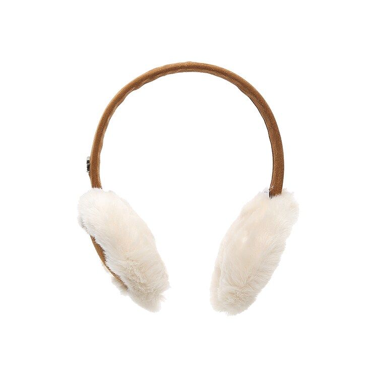 Koolaburra by UGG Suede & Faux Fur Earmuffs | Women's | Cognac/Beige | Size One Size | Small Accesso | DSW