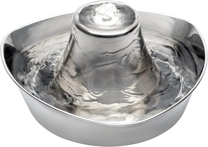 PetSafe Seaside Stainless Steel Cat & Dog Fountain, 60 Oz Water Capacity - 2 Water Filters & 1 Pu... | Amazon (US)
