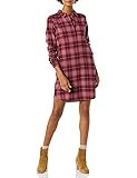 Goodthreads Women's Brushed Flannel Long-Sleeve Relaxed-Fit Popover Shirt Dress | Amazon (US)