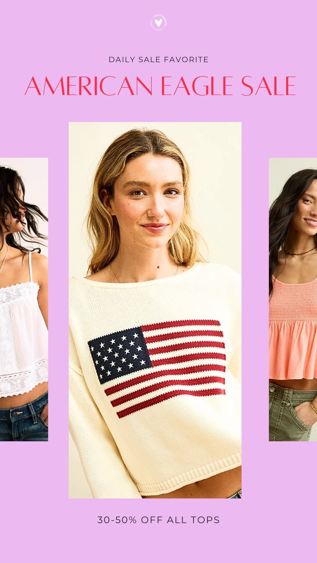 Summer staples at the best prices! ❤️🤍💙 Stock up on tops, sweaters, and everyday favorites for up to 50% off.

#LTKSaleAlert #LTKootd #LTKActive