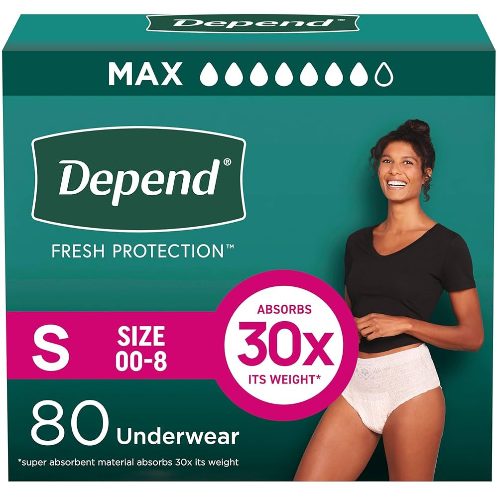 Depend Fresh Protection Adult Diapers, Incontinence & Postpartum Bladder Leak Underwear for Women... | Amazon (US)