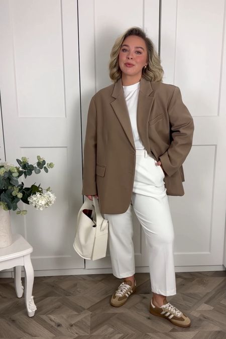 New in my wardrobe: Adidas Sambas in brown desert 

Blazer is Re Ona, bag is Jeenaa 

Spring outfit / spring style 

#LTKstyletip #LTKSeasonal #LTKmidsize