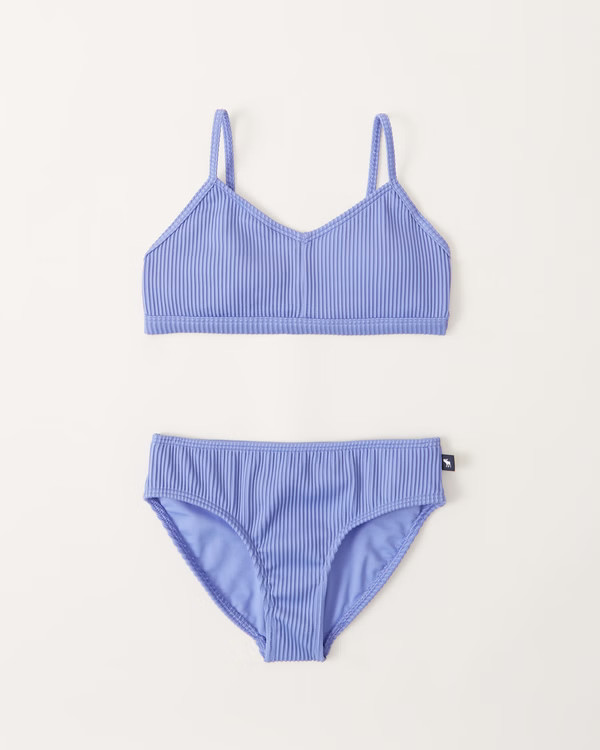 ribbed triangle two-piece swimsuit | Abercrombie & Fitch (US)