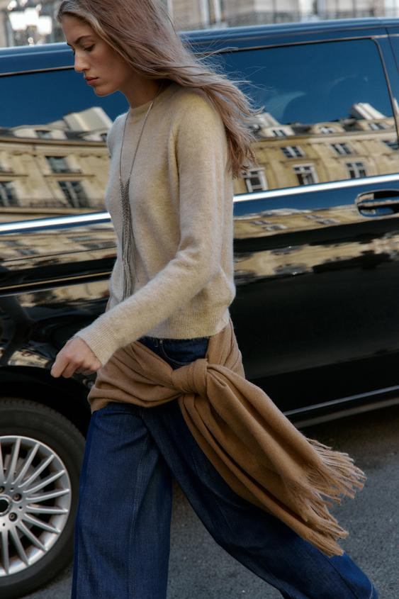 WOOL AND ALPACA BLEND JUMPER | Zara US