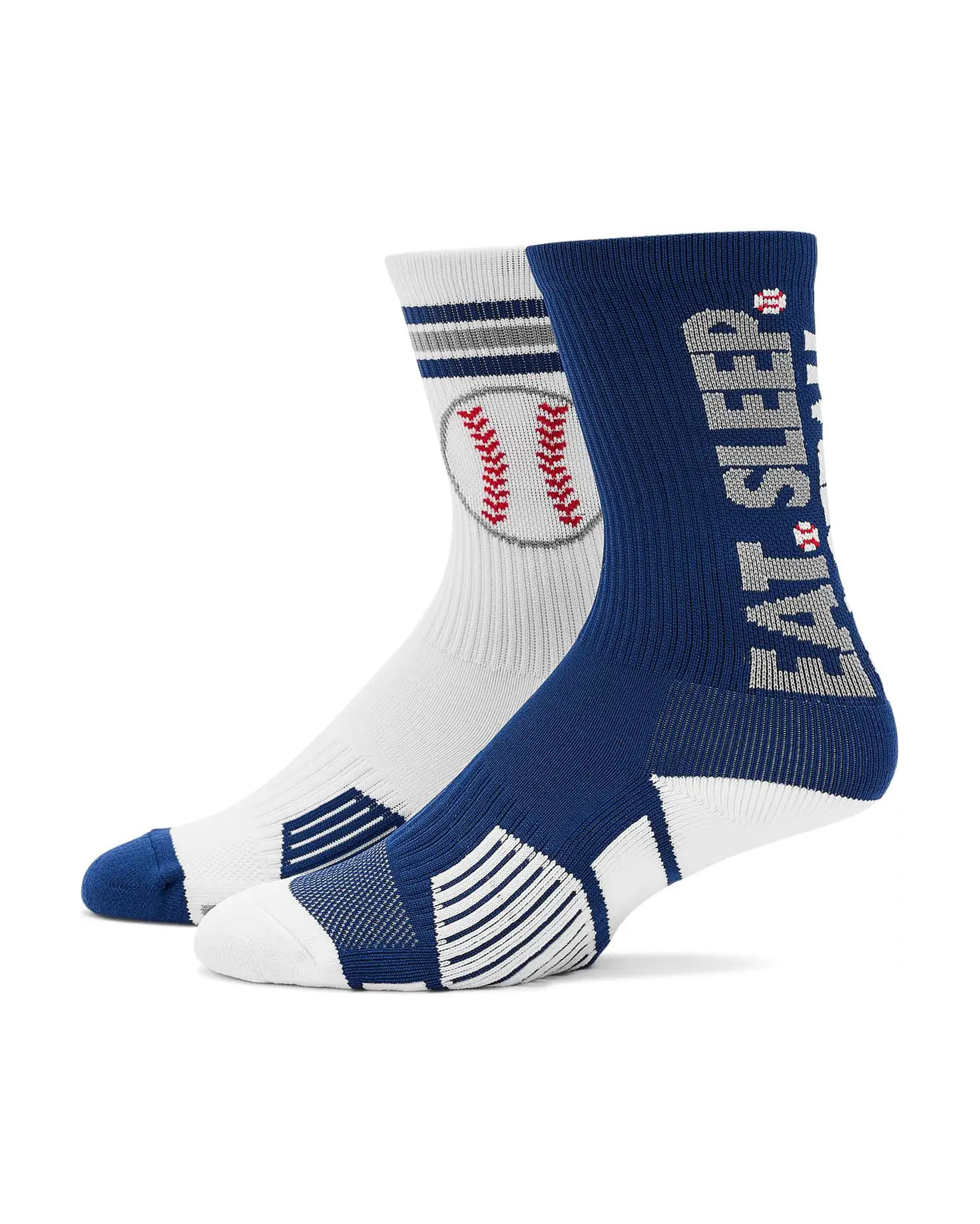 Unisex ChalkTalk SPORTS Baseball Woven Mid-Calf Sock Set - Ace (Little Kid/Big Kid/Adult) | Zappos.com