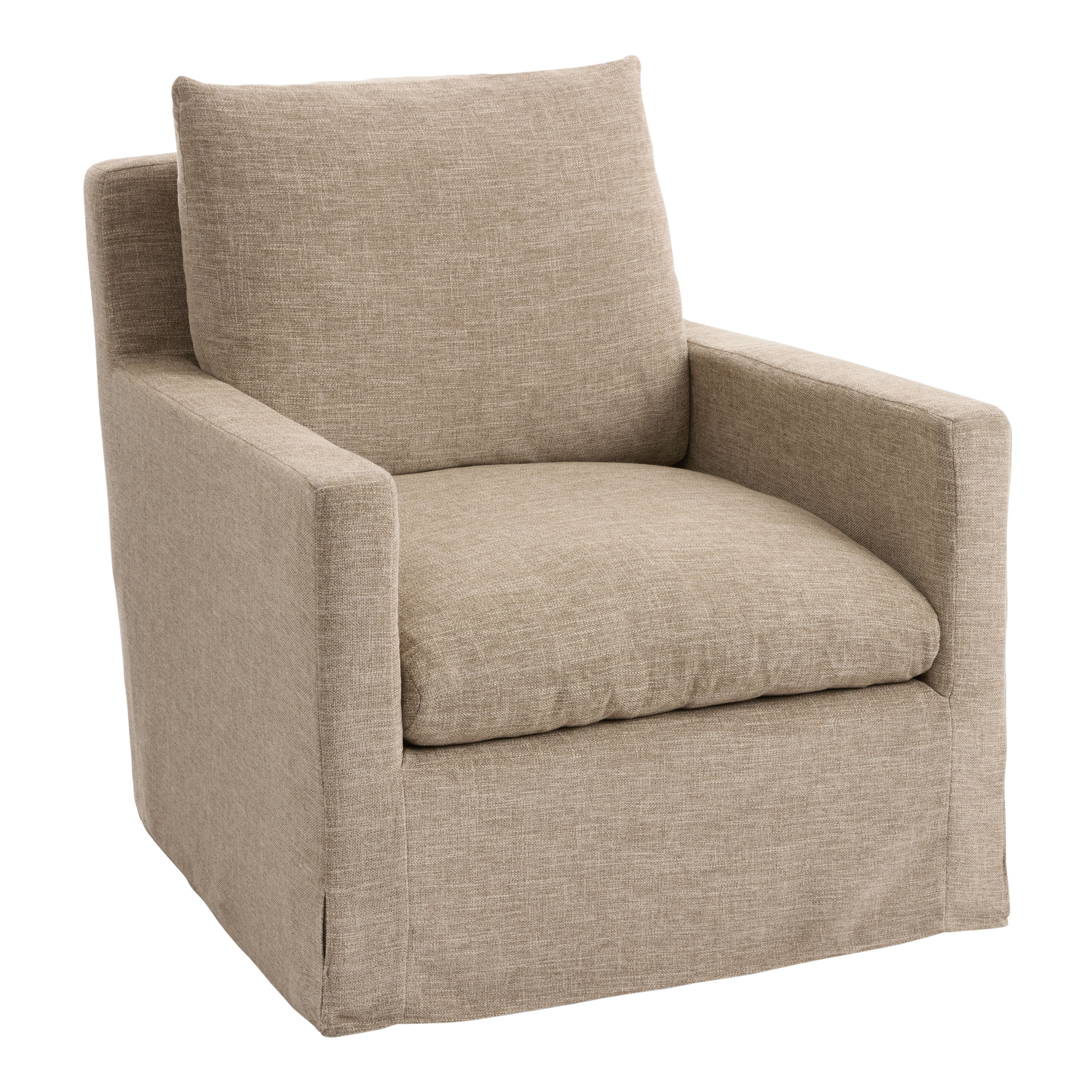 Brynn Feather Filled Swivel Chair | World Market