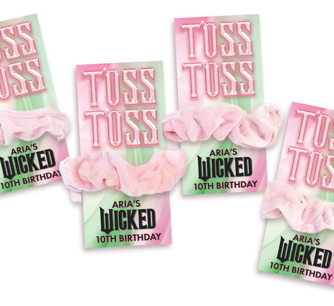 Pink Witch Party Favors - Toss Toss - Pink & Green - Girls Birthday Party Favor - Toss Toss Scrun... | Etsy (US)