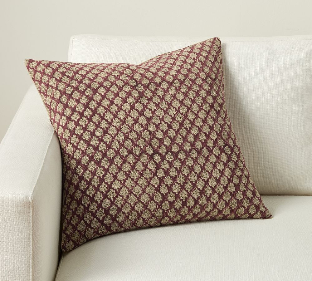 Elinor Floral Mughal Reversible Throw Pillow | Pottery Barn (US)