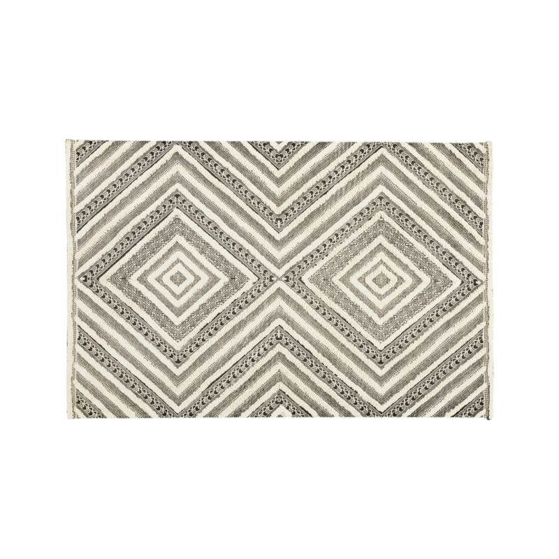 Neutral Diamond Geometric Rug 4x6 + Reviews | Crate & Kids | Crate & Barrel