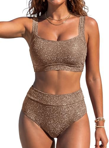 Blooming Jelly Women High Waisted Bikini Sets Tummy Control Bathing Suit | Amazon (US)