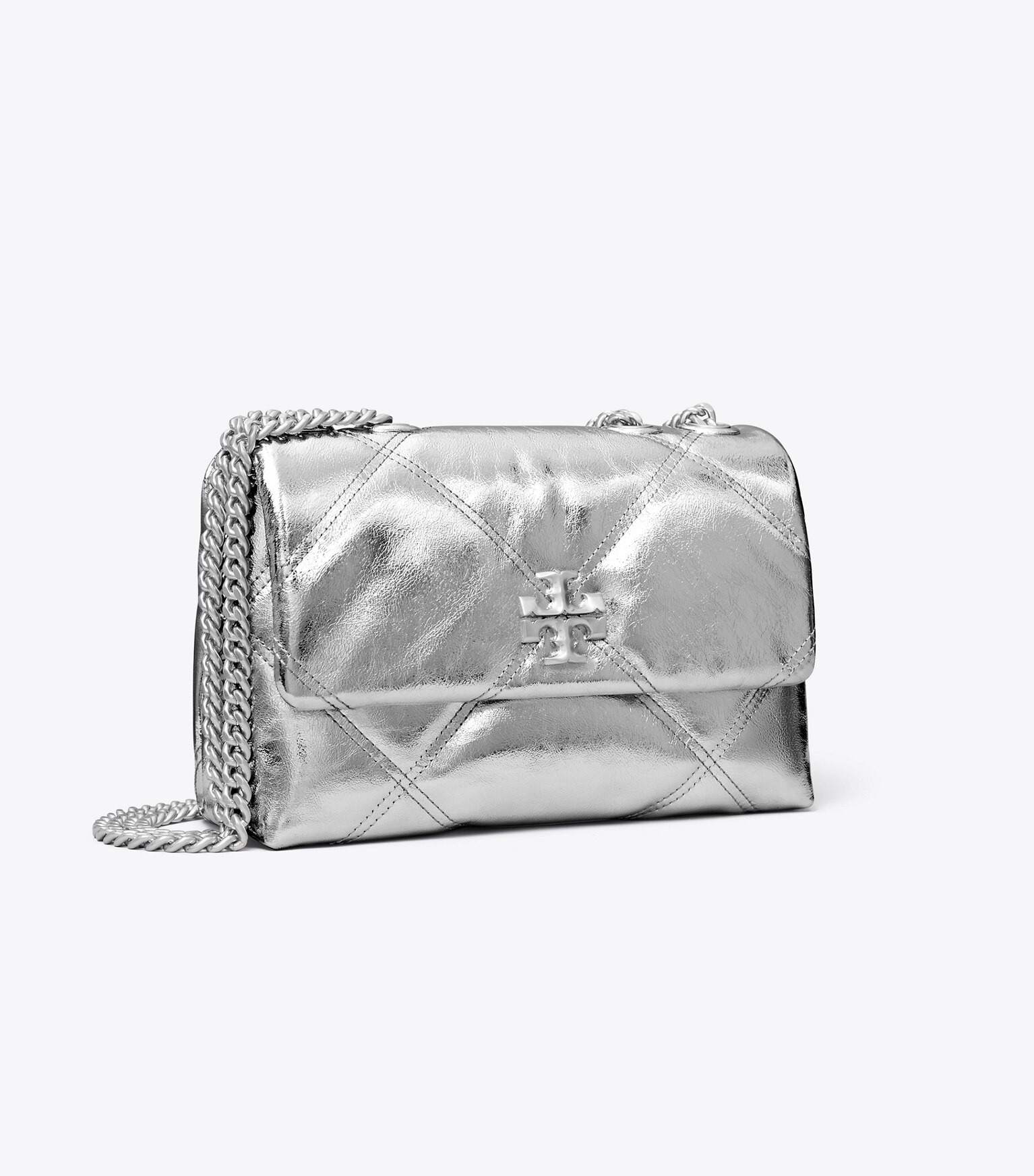 SMALL KIRA METALLIC DIAMOND QUILT CONVERTIBLE SHOULDER BAG | Tory Burch (US)