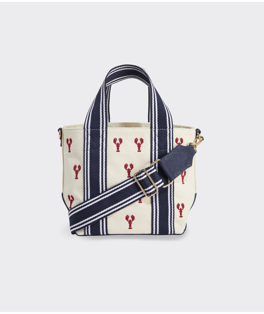 Needlepoint Lobsters Mini Heritage Tote | vineyard vines