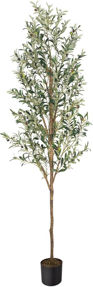 Artificial Fake Olive Tree 7FT Tall 1Pack Faux Silk Olive Tree for Home Living Room Office Decor ... | Amazon (US)