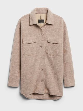 Oversized Italian Wool Shirt Jacket | Banana Republic (US)