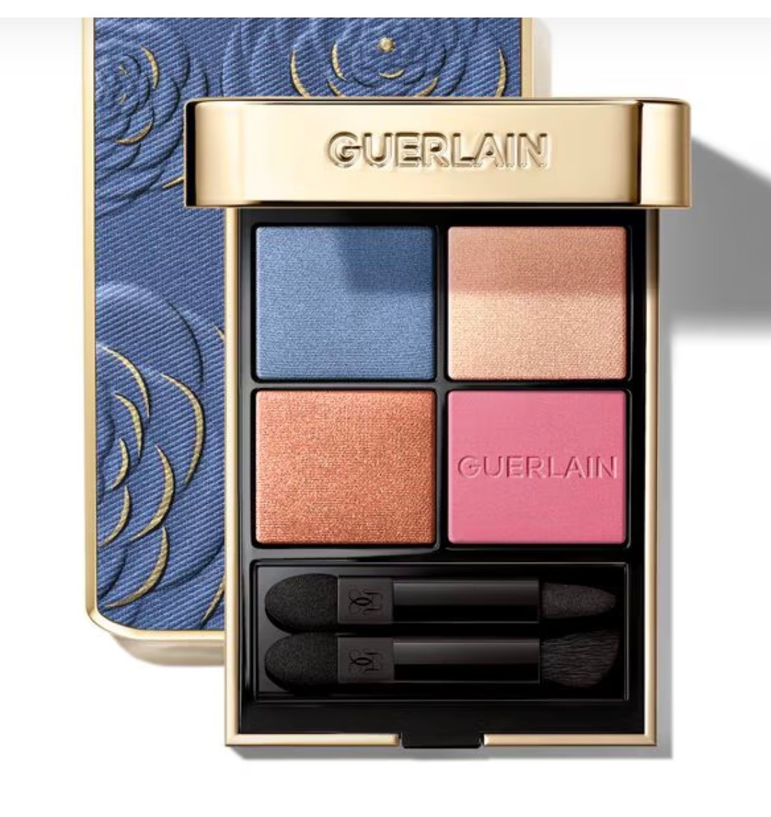 OMBRES G
EYESHADOW QUAD
Multi-effect, high colour & long wear

For the Blooming Denim collection, Guerlain has teamed up with Nona Source to reinvent the iconic Ombres G eyeshadow quad. This exclusive edition gives pride of place to upcycled denim sourced from offcuts from top couture houses. ​

#LTKBeauty #LTKWorkwear #LTKootd