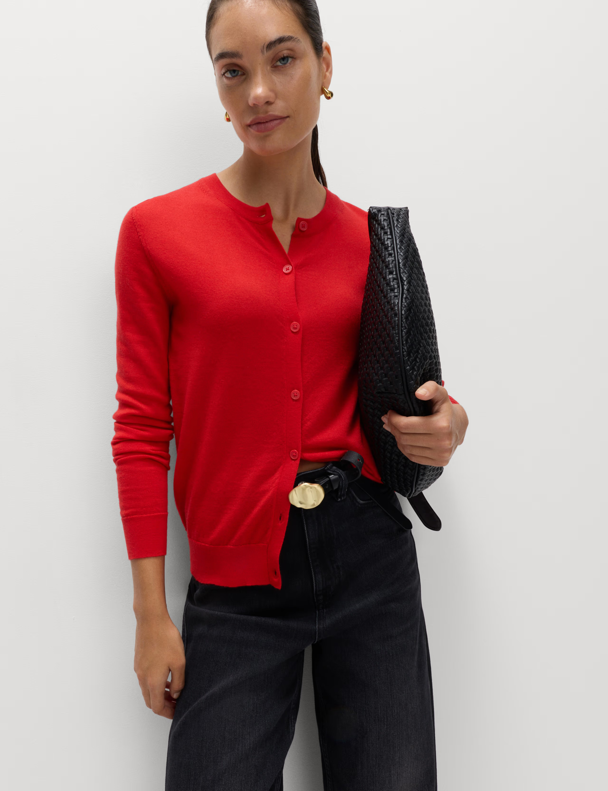 Pure Merino Wool Crew Neck Cardigan | Marks & Spencer (UK)