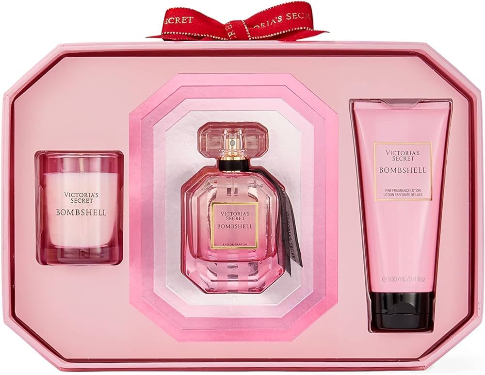 Victoria's Secret Bombshell 3 Piece Luxe Fragrance Gift Set: 1.7 oz. Eau de Parfum, Travel Lotion... | Amazon (US)