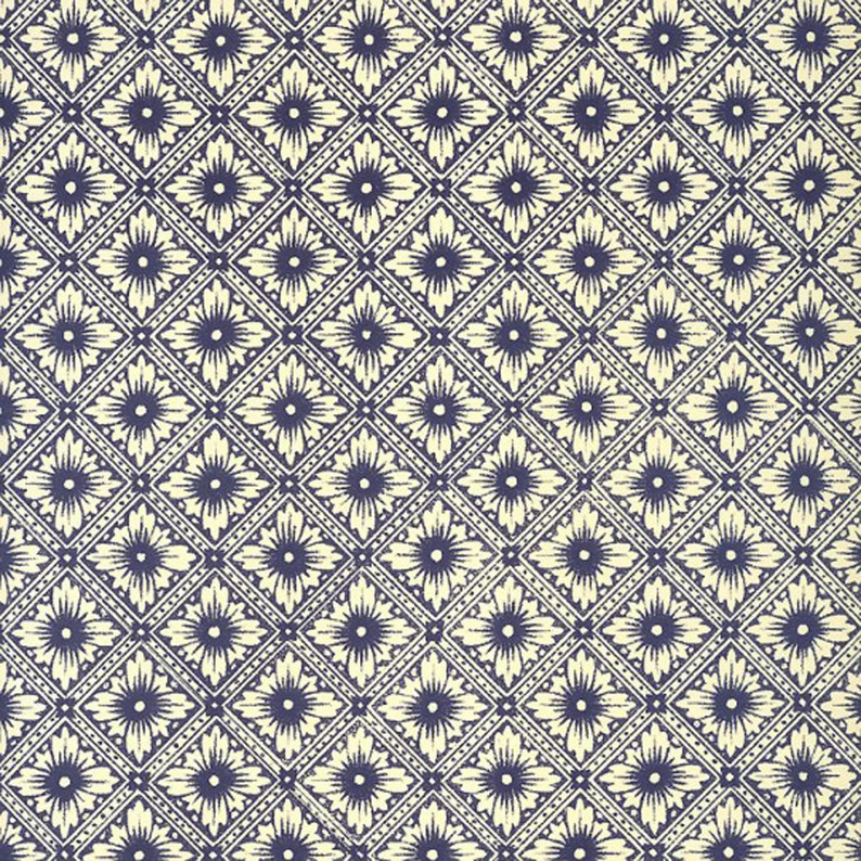 2 Sheets Italian Blue Star Flower Floral Print Paper  Carta - Etsy | Etsy (US)