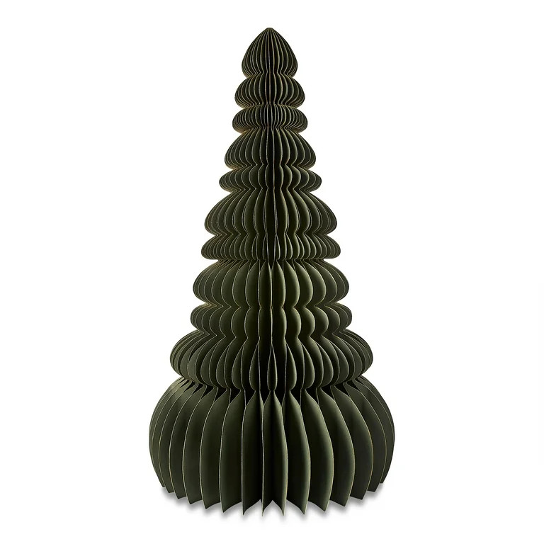 Holiday Time 35IN Tall Green Paper Christmas Tree | Walmart (US)