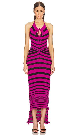 Moulded Dress in Fuchsia & Black | Revolve Clothing (Global)