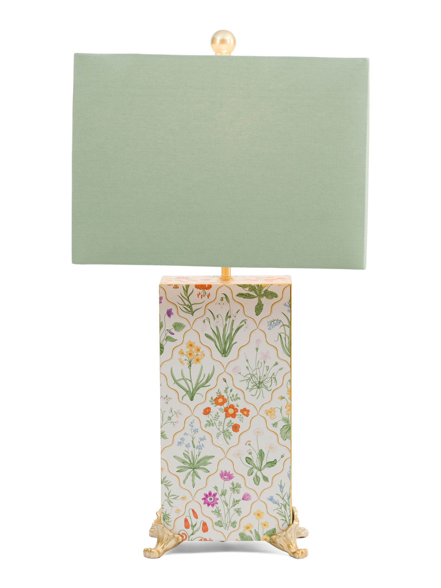 26in Floral Metal Table Lamp | TJ Maxx