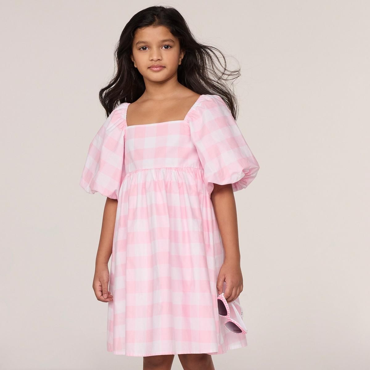 Gingham Bubble Sleeve Dress | Janie and Jack